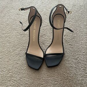 Stuart Weitzman Black Calfskin Heels